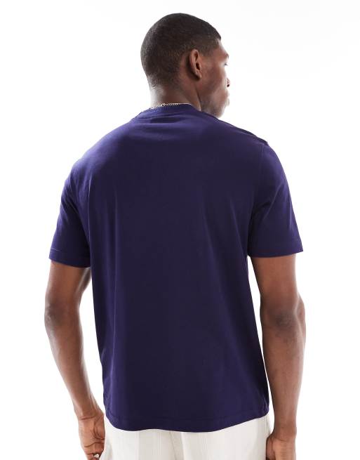 Camiseta azul marino de corte estándar con logo "PS" inclinado de PS Paul Smith, 3 de 4