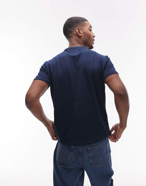 Camiseta azul marino de corte estándar con parche de logo de Tommy Jeans, 3 de 4