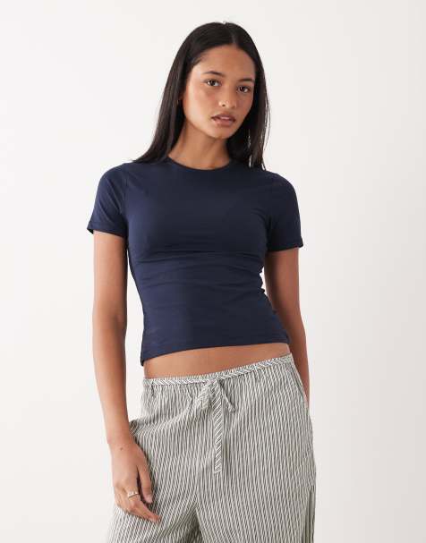 Camiseta azul marino de corte slim de Weekday - view 1