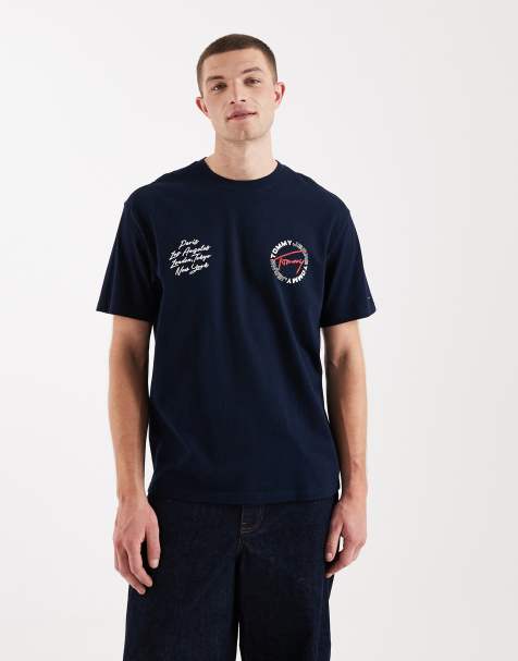 Camiseta azul marino holgada con estampado circular de Tommy Jeans - view 1