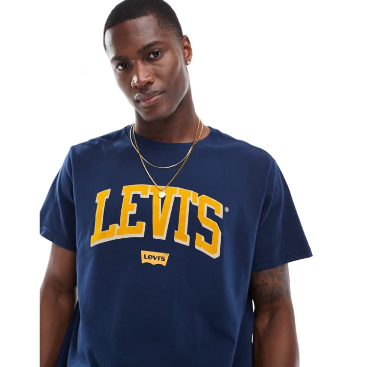 Camiseta azul levis hotsell