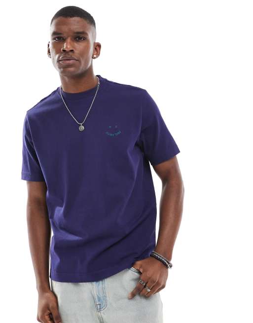 Camiseta azul marino holgada con logo de tejido grueso de PS Paul Smith, 2 de 4
