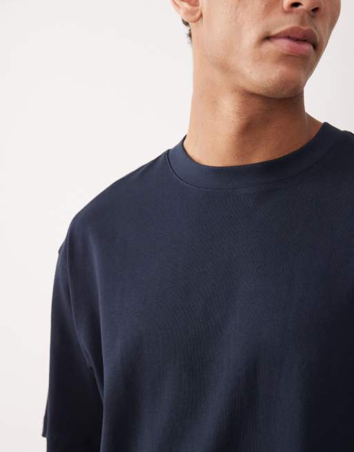 Camiseta azul marino holgada de tejido grueso de ASOS DESIGN, 4 de 5