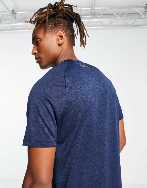 Camiseta azul marino jaspeado Training Tech 2.0 de Under Armour, 2 de 4