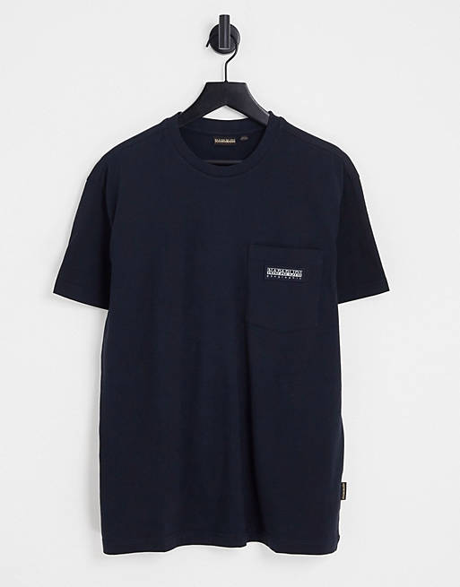 Hombre Tops | Camiseta azul marino Morgex de Napapijri - IA09014