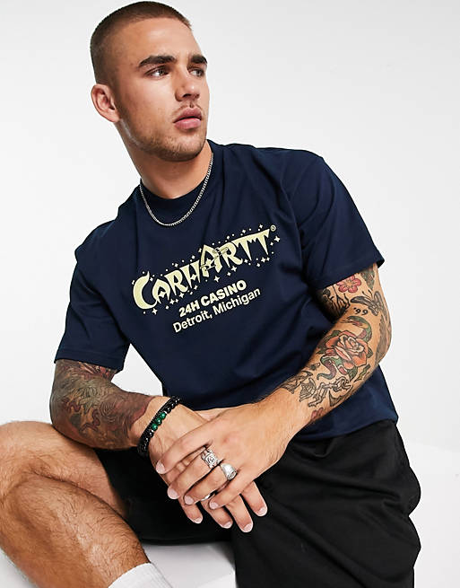Hombre Other | Camiseta azul marino oscuro Casino de Carhartt WIP - OE06103