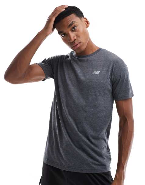 Camiseta azul marino Sport Essentials Heathertech de New Balance - view 1