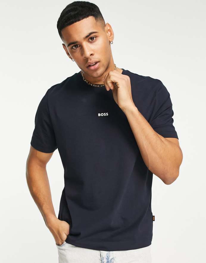 BOSS Orange Camiseta azul marino Tchup de