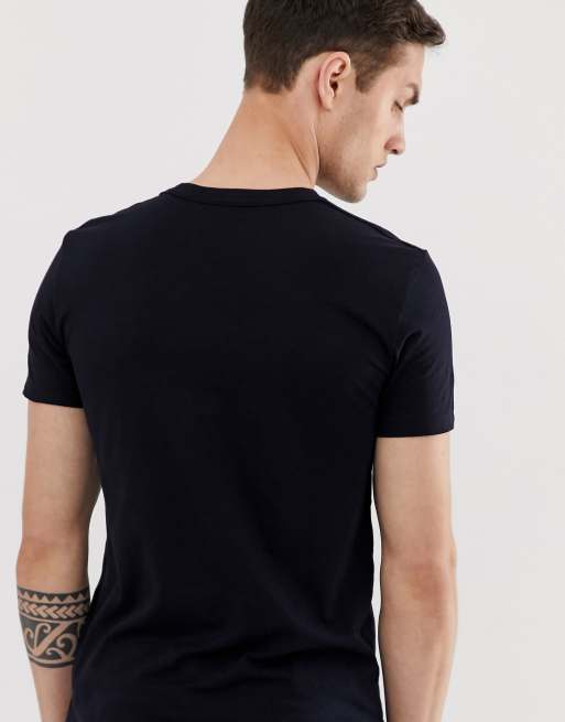 Camiseta azul marino tinta con cuello redondo Tonic de AllSaints, 2 de 4