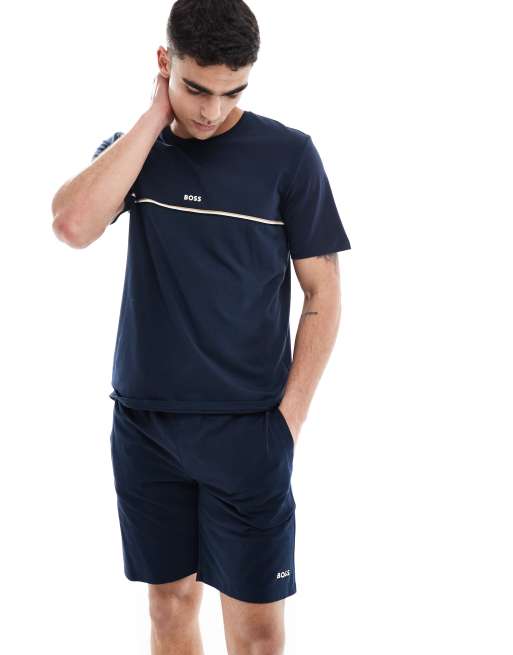 Camiseta azul marino Unique de BOSS Bodywear (parte de un conjunto)