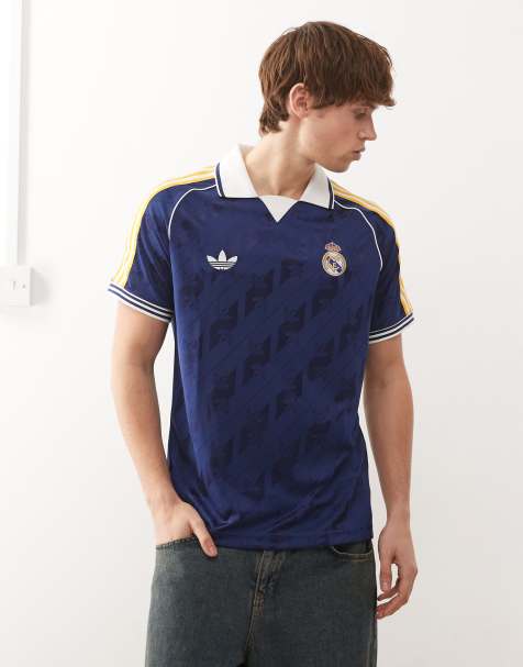 Camiseta azul marino y amarilla con diseño del Real Madrid OG de adidas Football - view 1