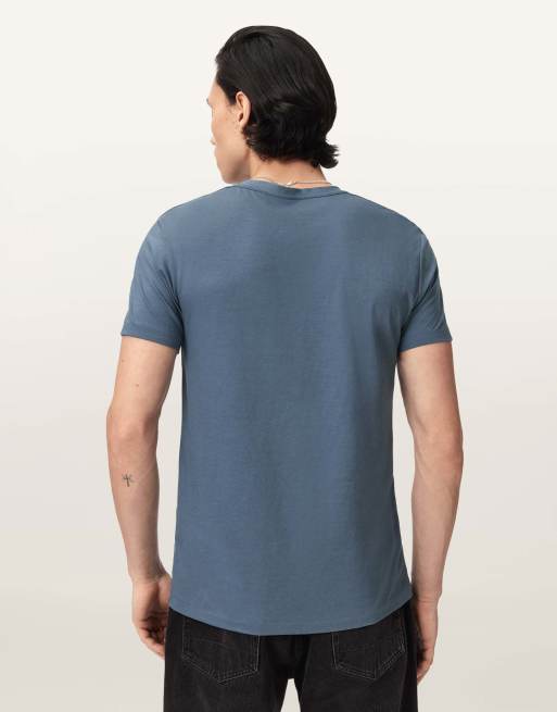 Camiseta azul ola de manga corta con cuello redondo Tonic de AllSaints, 3 de 6