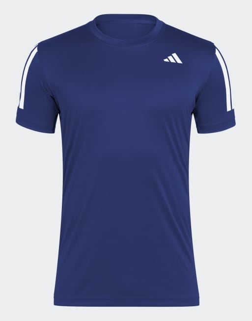 Camiseta azul oscuro con 3 rayas Club Tennis Climacool de adidas Performance, 2 de 3