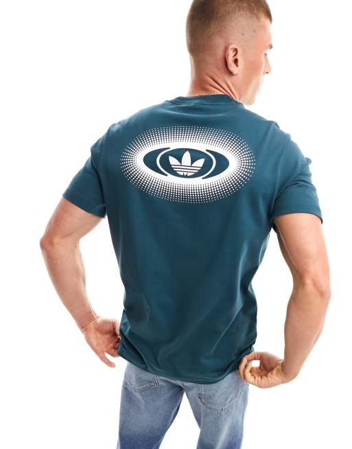 Camiseta azul oscuro con estampado gráfico de adidas Originals