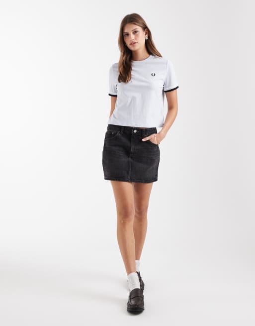 Camiseta azul pálido de manga corta con ribetes llamativos de Fred Perry, 2 de 4