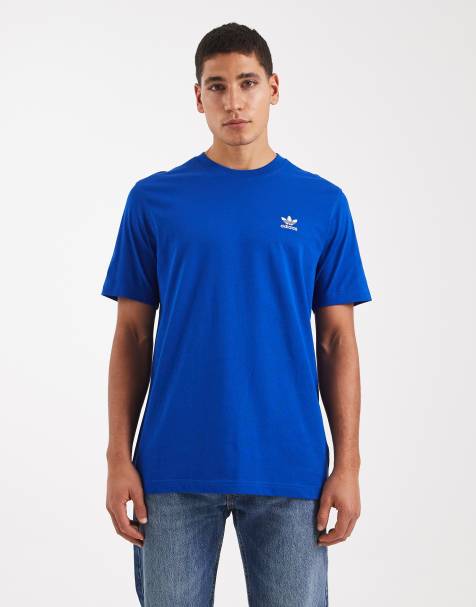 Camiseta azul real universitario Trefoil Essentials de adidas Originals - view 1