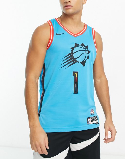 Camiseta azul sin mangas con diseño de los Phoenix Suns de la NBA City Edition Dri-FIT de Nike Basketball