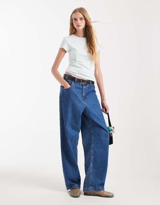 Camiseta azul tenue con diseño encogido de pointelle Dry Goods de Levi's, 3 de 4
