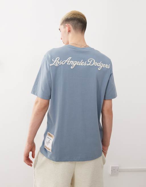 Camiseta azul unisex con logo "LA" estampado en la espalda de Champion  , 4 de 4