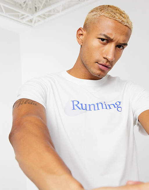 Camiseta básica con logo en blanco de Nike Running 