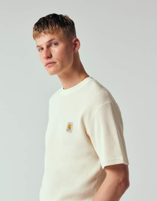 Camiseta beis claro de punto gofrado Nelson de Carhartt WIP, 4 de 7