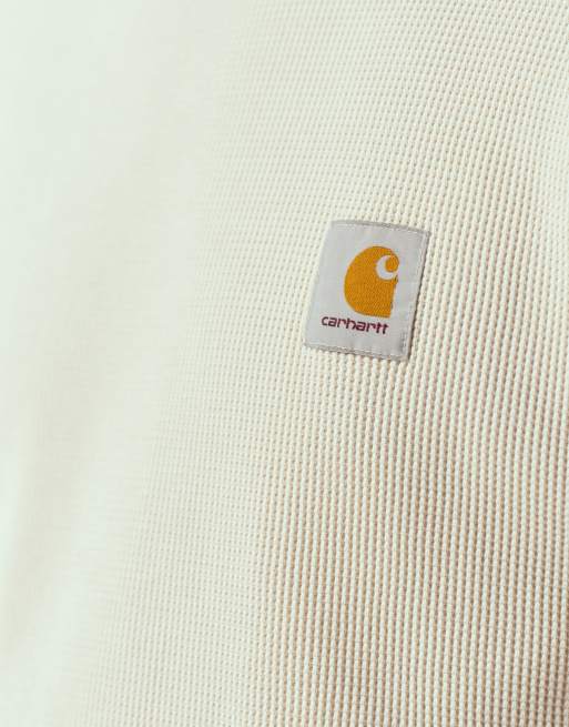 Camiseta beis claro de punto gofrado Nelson de Carhartt WIP, 5 de 7