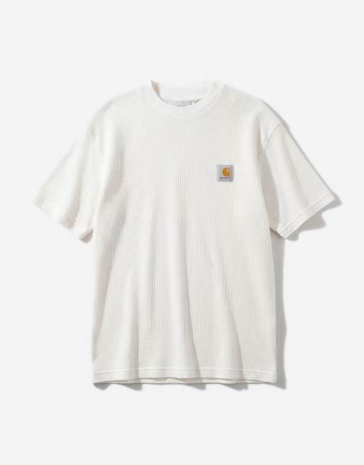 Camiseta beis claro de punto gofrado Nelson de Carhartt WIP, 6 de 7