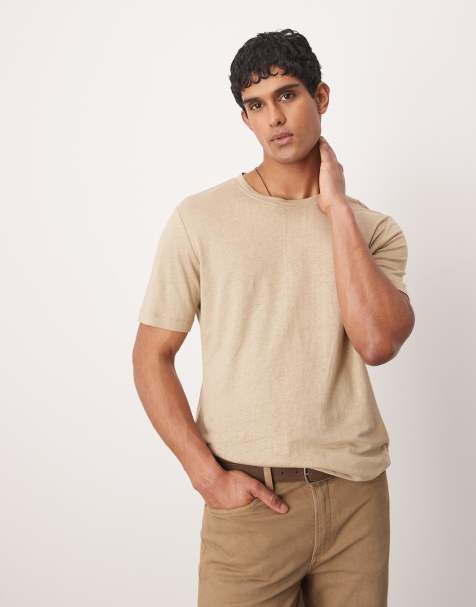 Camiseta beis claro de tejido ligero de Mango - view 1
