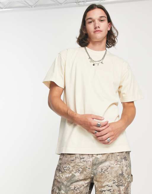 Camiseta beis claro morada con costuras sin rematar Marfa de Carhartt WIP