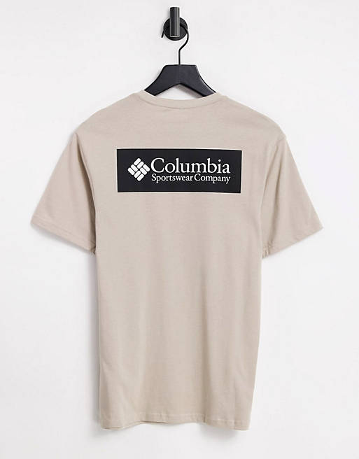 Hombre Tops | Camiseta beis con estampado en la espalda North Cascades de Columbia - KP57355