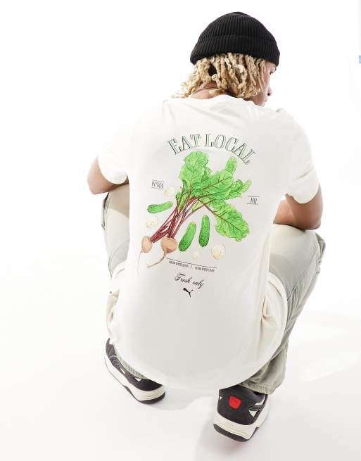 Camiseta beis con estampado gráfico en la espalda Health de PUMA