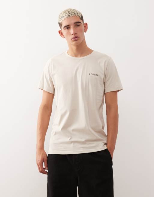 Camiseta beis con gráfico en la espalda Rapid Ridge de Columbia, 3 de 5