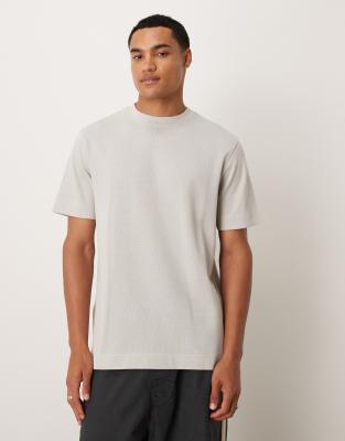 Camiseta beis con patrón de espiga de algodón de Mango - view 1