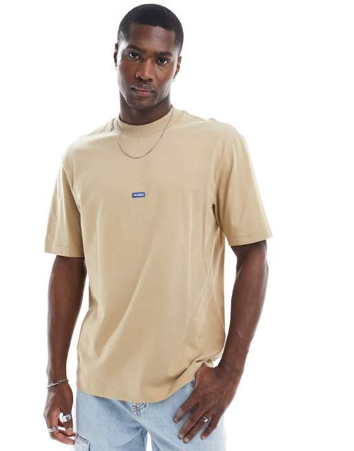 Camiseta beis de corte holgado de HUGO BLUE