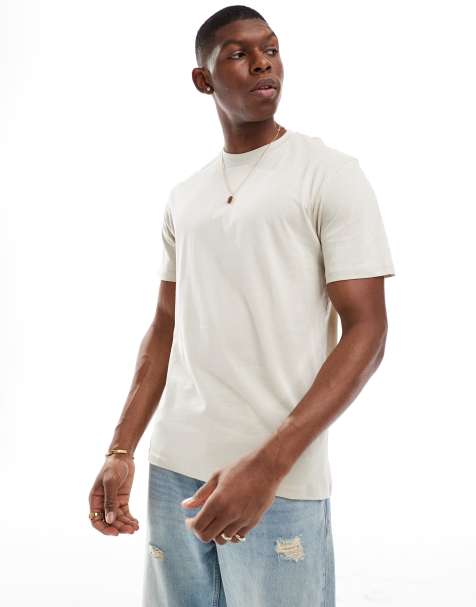 Camiseta beis de corte slim de ONLY & SONS - view 1