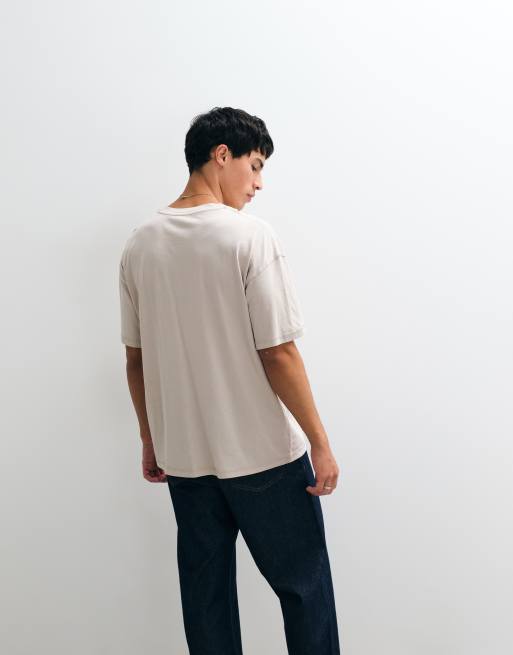 Camiseta beis extragrande de Jack & Jones, 5 de 5