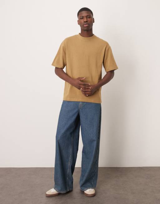 Camiseta beis extragrande de tejido grueso de Selected , 2 de 4