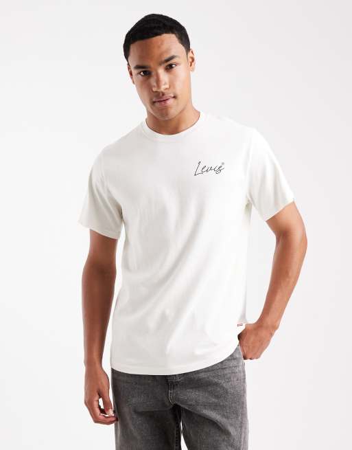 Camiseta beis holgada con estampado trasero de radiocasete de Levi's, 3 de 5