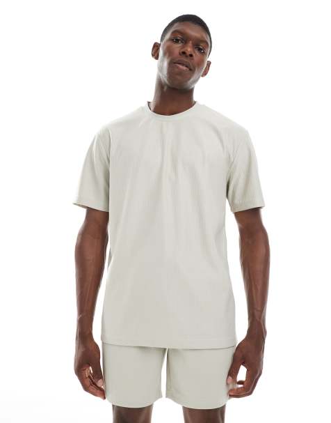 Camiseta beis holgada plisada de ONLY & SONS (parte de un conjunto) - view 1