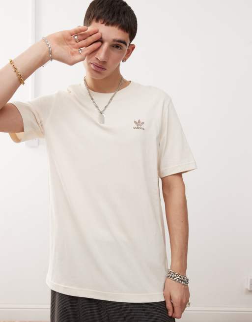Camiseta beis Trefoil Essentials de adidas Originals