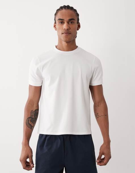 Camiseta blanca ajustada con diseño encogido y acabado de secado rápido de algodón de 4505 - view 1