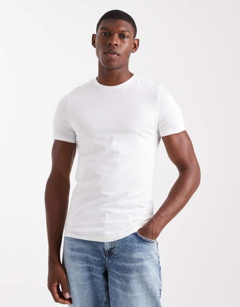 Camiseta blanca básica ajustada de ASOS DESIGN - view 1