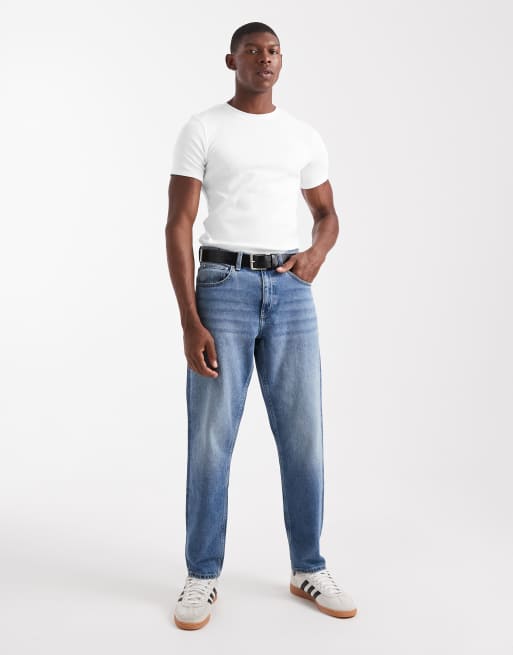 Camiseta blanca básica ajustada de canalé de ASOS DESIGN, 2 de 5