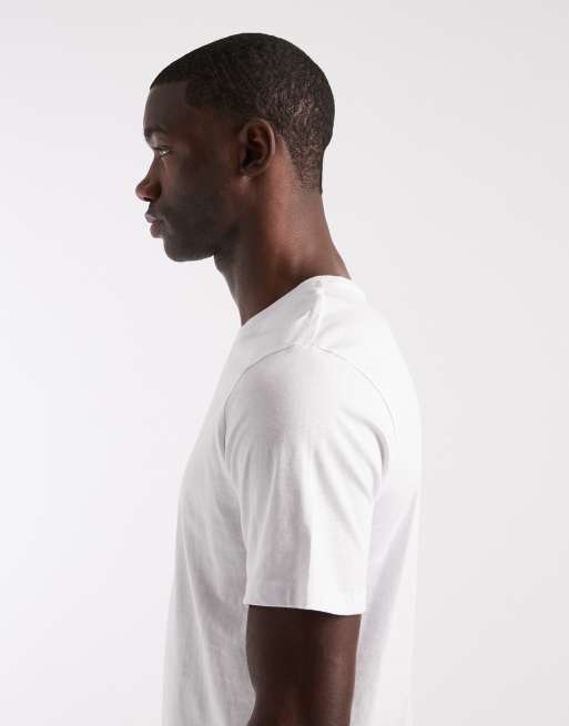 Camiseta blanca básica de corte estándar de JJ Rebel, 4 de 5