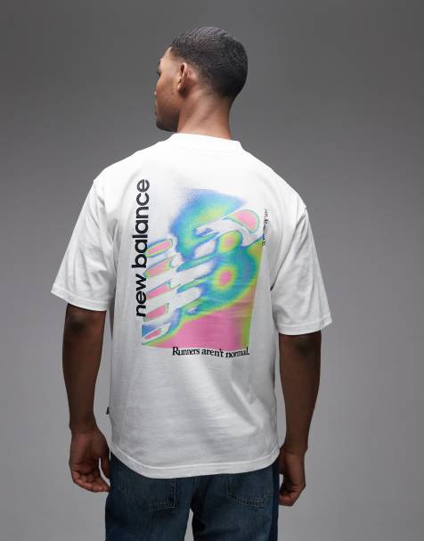 Camiseta blanca clásica con mapa térmico y logo triple de New Balance - view 1