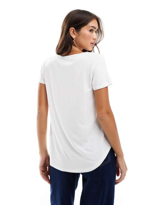 Camiseta hollister blanca outlet