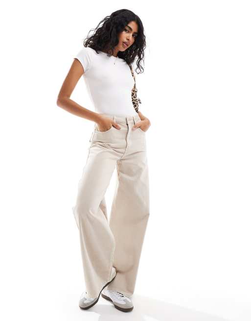 Camiseta blanca con cuello redondo de punto liso de Cotton On , 2 de 4