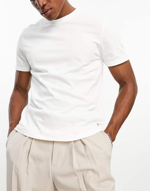 Camiseta blanca con cuello redondo de tejido grueso de ASOS DESIGN, 4 de 4
