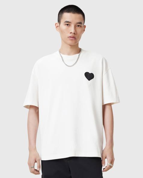 Camiseta blanca con cuello redondo Lover de AllSaints - view 1