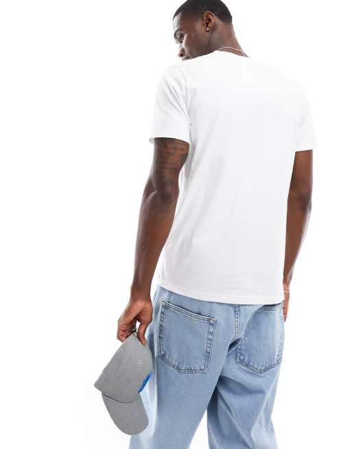 Camiseta blanca con cuello redondo y logo de Hollister ASOS